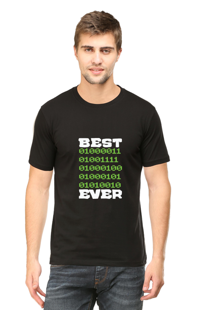 Best CODER Binary Round Neck Half Sleeve T-shirt