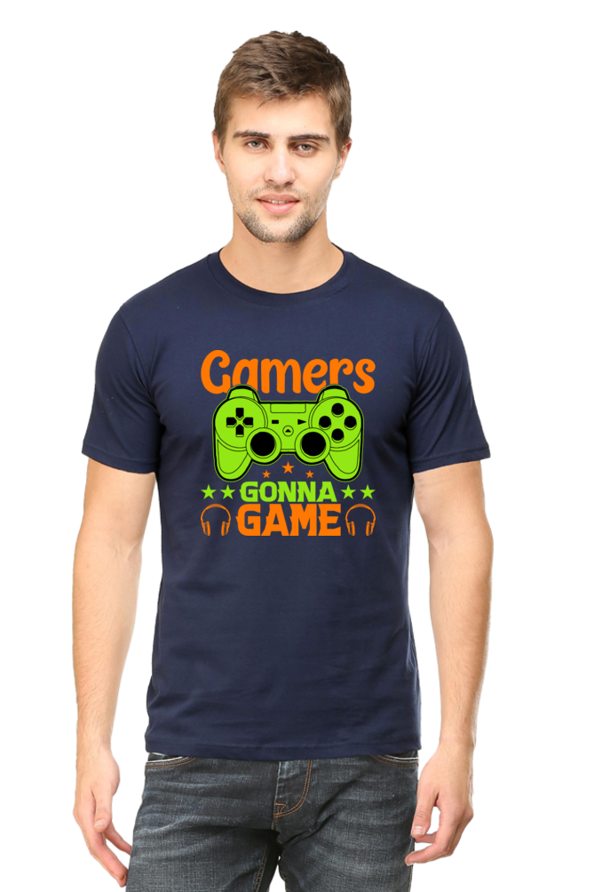 Gamers Gonna Game Round Neck Half Sleeve T-shirt