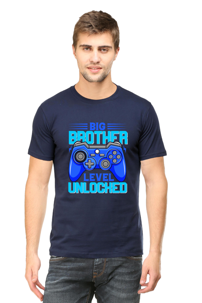 Big Brother Level Unlocked Round Neck Half Sleeve T-shirt