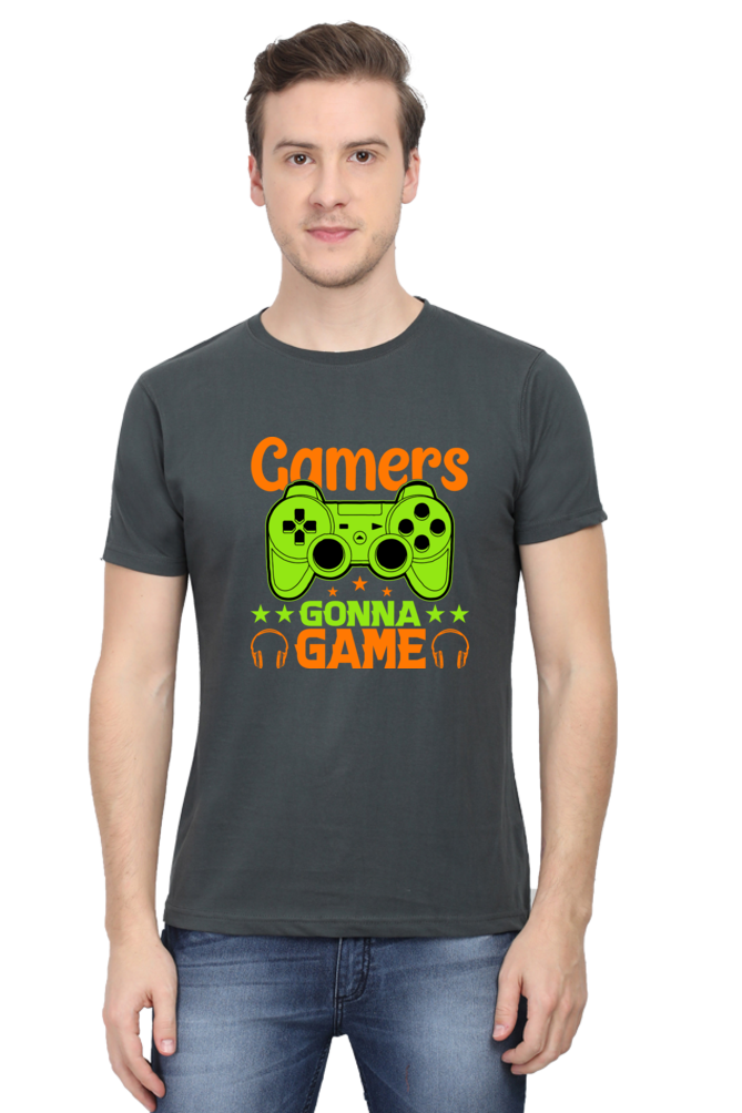 Gamers Gonna Game Round Neck Half Sleeve T-shirt