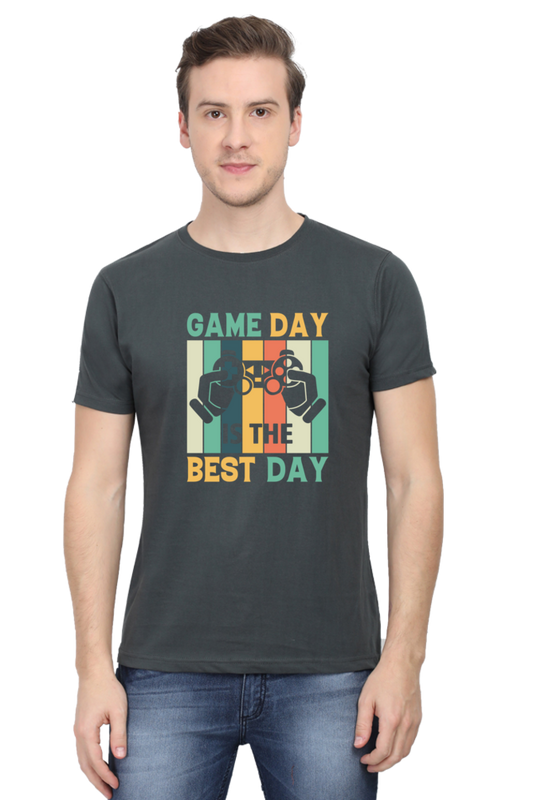 Game Day Best Day Round Neck Half Sleeve T-shirt