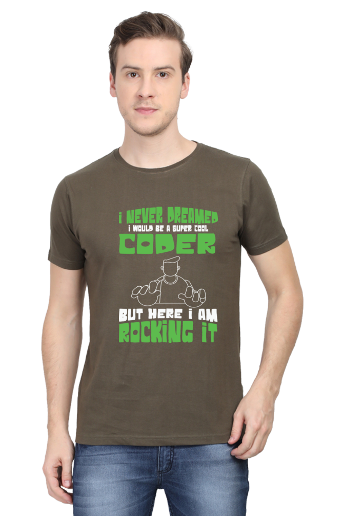 Super Cool Coder Round Neck Half Sleeve T-shirt