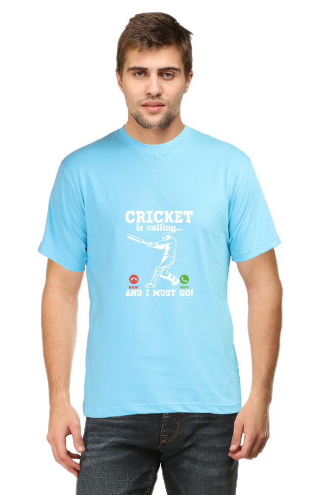 Cricket Is Calling Round Neck Half Sleeve T-shirt