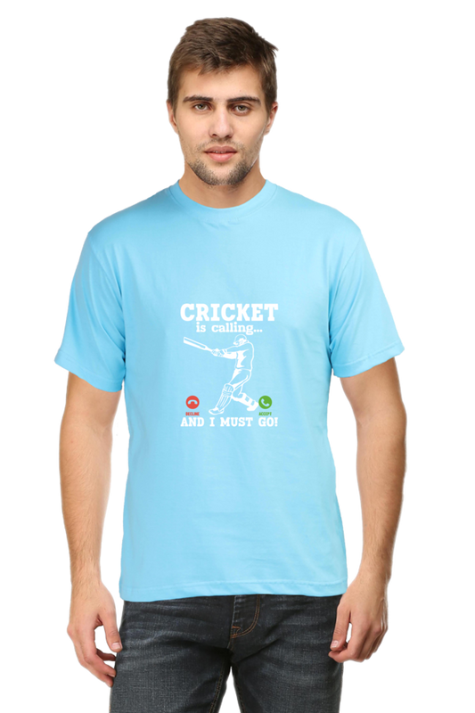 Cricket Is Calling Round Neck Half Sleeve T-shirt