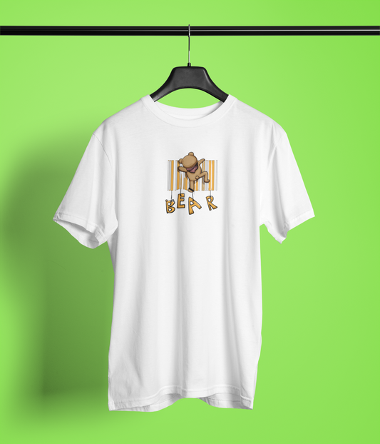 "BEAR " Printed Unisex Half-sleeve T-Shirt